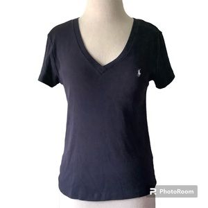 Navy Ralph Lauren V Neck Tee